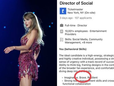 Ticketmaster is looking for a social media director, and the ideal candidate is described as ‘brave’