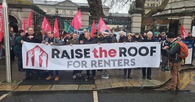 Dublin woman facing homelessness 'crying everyday' as eviction ban protest held outside Dail