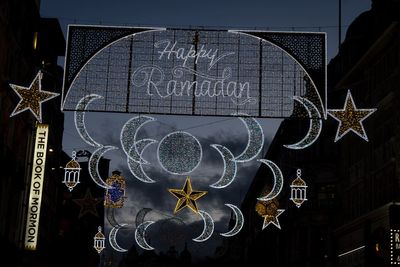 Sadiq Khan switches on UK’s first ever Ramadan lights in London