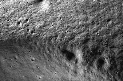 South Korean probe's NASA moon camera illuminates dark lunar crater (photo)