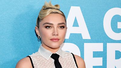 Florence Pugh's A Good Person Premiere Look Was All Business In The Front, All Party On The Side (Boob)
