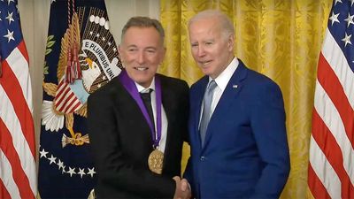 Watch Bruce Springsteen receive the National Medal of Arts from President Joe Biden