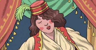 Only true masterminds can spot the dancer's tambourine within image in 7 seconds flat