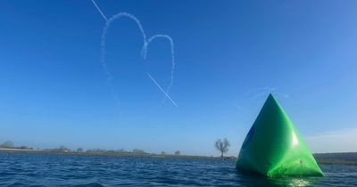 Red Arrows create 'delightful' heart over skies of Nottinghamshire