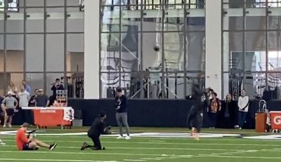 Cam Newton launched an absurd 60-yard rocket from the goal line in first NFL comeback steps