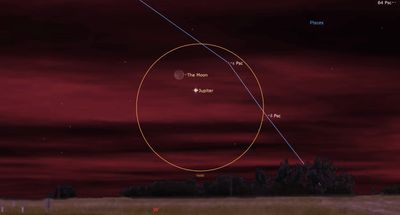 See the moon and Jupiter meet in the sky tonight (March 22)