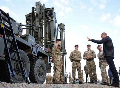 UK's Prince William visits troops in Poland on surprise trip