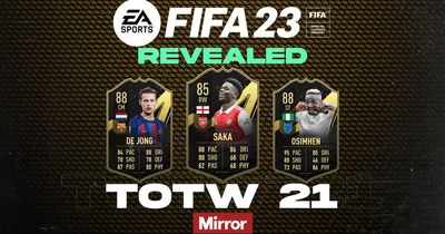 FIFA 23 TOTW 21 squad revealed featuring Bukayo Saka and Frenkie de Jong