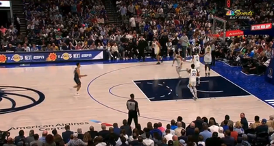 The Mavericks gave the Warriors a totally free basket after defending the wrong side of the court