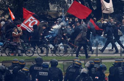 Violence hits France in day of anger over Macron's pension changes