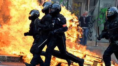 More than 149 police injured, 172 people arrested in French pension protests