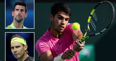 Carlos Alcaraz belies his years as he names Rafael Nadal and Novak Djokovic ambition
