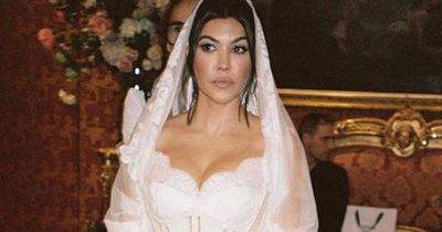 Kourtney Kardashian's controversial wedding dress is one of the most popular of all time