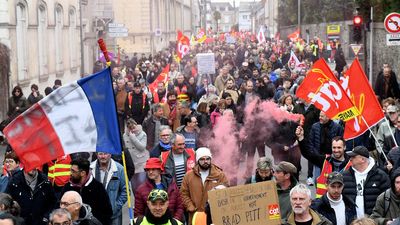 Watch: Protesters take to streets of Paris over controversial pension reform