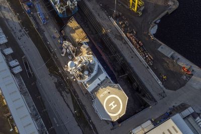 Seven still in hospital after US Navy research ship toppled in dry dock