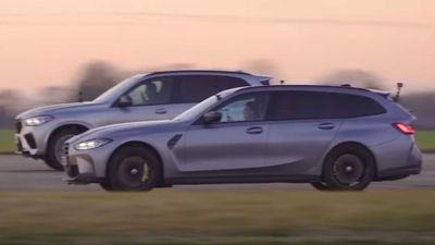 Watch BMW M3 Touring Drag Race X5 M Competition In Close Family Feud