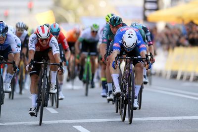 Kaden Groves sprints to victory on stage four of the Volta a Catalunya