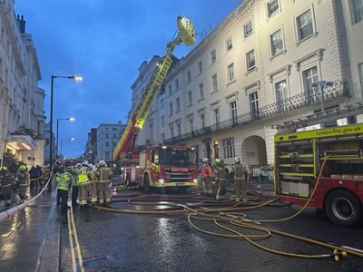 Dozens of firefighters tackle hotel fire in Paddington, central London