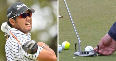 Golf fans baffled by Hideki Matsuyama's "absurd" putting drill that's "waste of time"