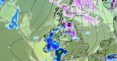 UK snow maps show white stuff could be here on SUNDAY in -10C spring cold snap