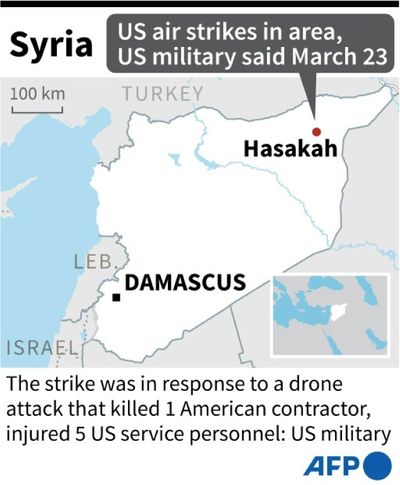 US strikes in Syria kill eight after contractor death
