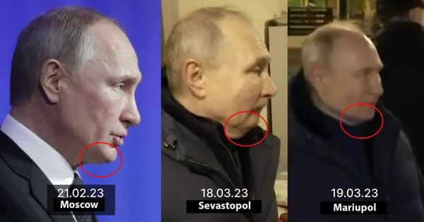 People convinced Vladimir Putin is using body doubles as his chin keeps changing