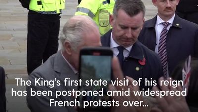 King Charles’ state visit to France postponed amid violent pension protests