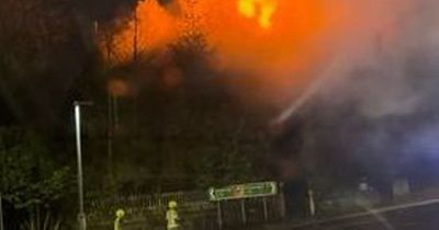 Fire crews tackle huge blaze at derelict Scots building as police launch probe