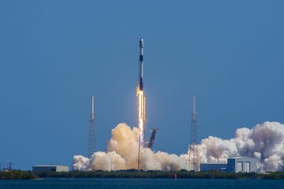 SpaceX launches 56 Starlink satellites, lands rocket on ship at sea