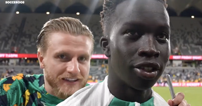 Jason Cummings in Garang Kuol Australia goal quip as ex Hibs star delivers hilarious one liner to Hearts loanee