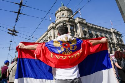 Serbian right-wing opposition protests West's Kosovo plan