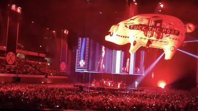 Watch fan-filmed footage of the spectacular first show on Roger Waters' European This Is Not A Drill tour