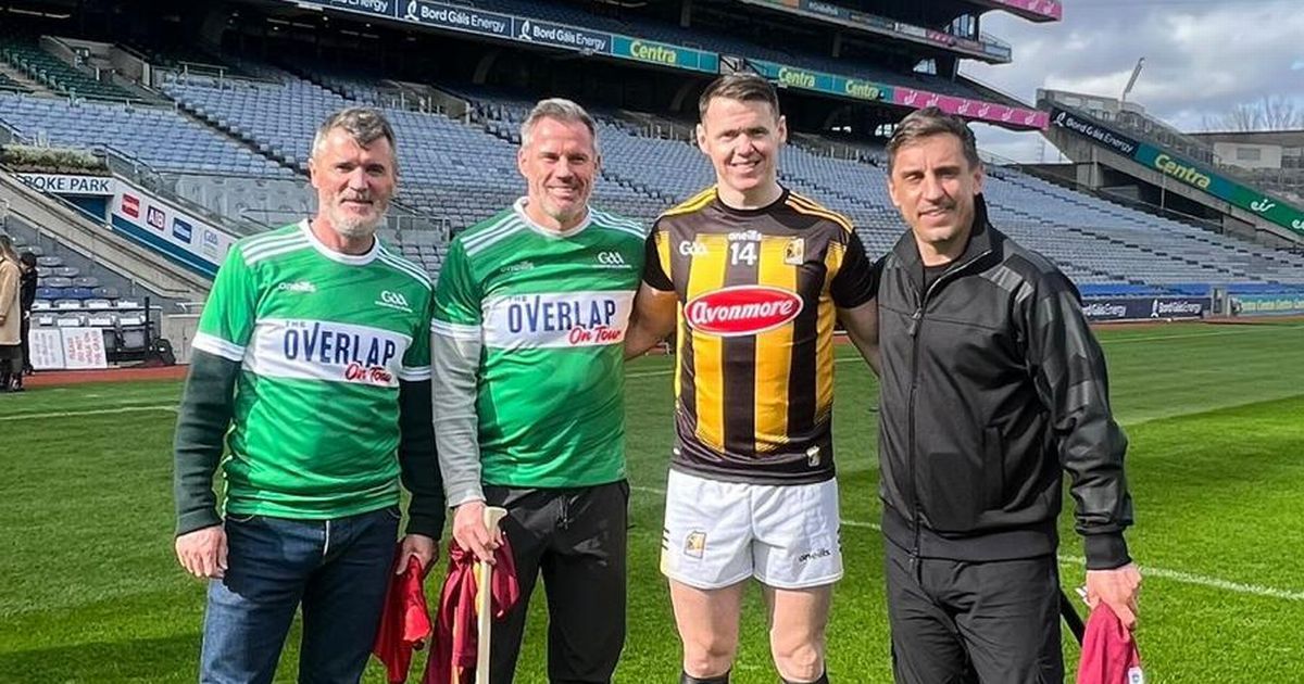Roy Keane shows off hurling skills at Croke Park…