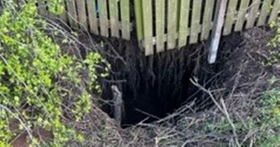 Edinburgh locals concerned as giant sinkhole appears in residential community
