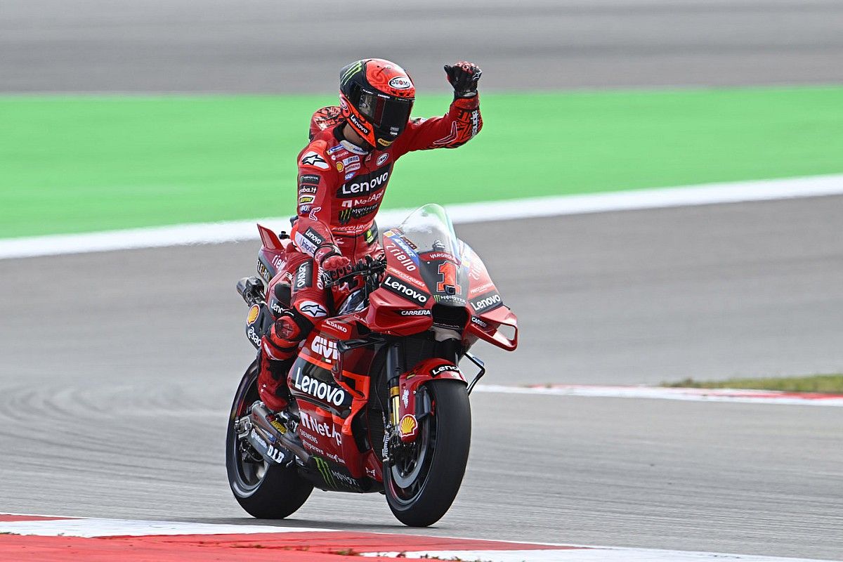 MotoGP Portuguese GP Bagnaia claims maiden sprint…