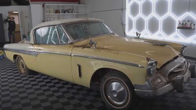 See Studebaker Stored In Shipping Container Get First Wash In 30 Years