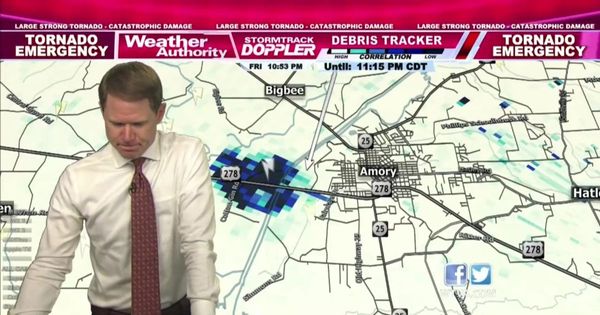 Moment weatherman breaks down over Mississippi tornado: 'Dear Jesus, please help them'