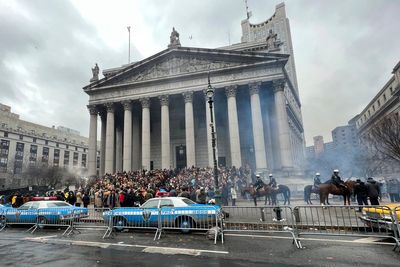 Protests erupt in NYC — not for Trump but for 'The Joker'