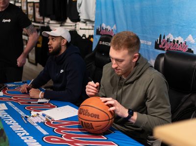 Sam Hauser and Derrick White reflect on love from Celtics fans at autograph signing