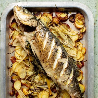 Debora Robertson’s updated Sunday lunch: whole roast sea bass recipe