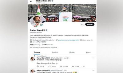 Congress leader Rahul Gandhi updates Twitter account bio