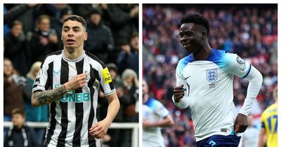 Stunning Bukayo Saka England goal sees Newcastle United supporters send 'prime' Miguel Almiron jibe