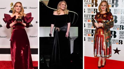 A rundown of Adele's best outfits, from her art-deco Valentino number to *that* statement maroon Grammys dress