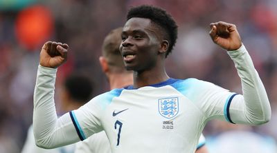 WATCH: Bukayo Saka scores wonder goal for England vs Ukraine after Harry Kane opener