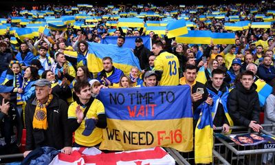 Ukraine fans bring fervour to England’s soulless headquarters