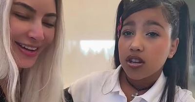 Kim Kardashian goes makeup free in hilarious TikTok with daughter North