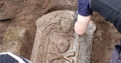 Tombstone found in Govan graveyard 'in peak condition' after historical find