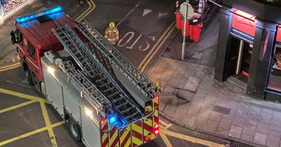 Edinburgh locals spot smoke billowing from underground fire outside Pizza Hut
