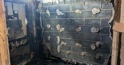 Devastated woman watched house burn down after cat 'knocked over' candle
