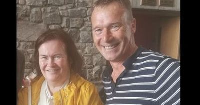 West Lothian superstar Susan Boyle pictured relaxing on holiday in Ireland